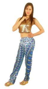 mandala cotton blue printed plazzo pants