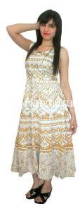 Golden Ombre Mandala Sleeveless Evening Gown Wedding Proms Party Maxi Dress