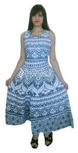 Grey Mandala Sleeveless Evening Gown