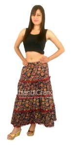 Indian Mandala Cotton Flower Beach Rapron Block Printed Skirt