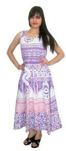 Pink Purple Bohemian Ombre Print Casual Sleeveless Evening Prom Gowns Maxi Dress