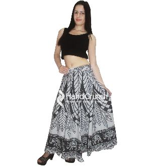 Traditional Printed Rapron Skirt