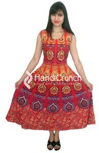 Traditional Cotton Mandala Evening Gown