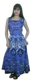 Violet Star Mandala Boho Round Neck Evening Gown