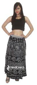 girls Black color stylish rapron skirt