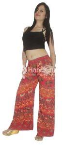 Red color girls palazzo pants