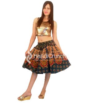 Indian mandala short skirt