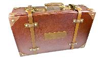 leather suitcase