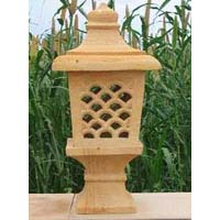 Teak Sandstone Lamp Post