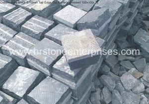 Black Machine Cut Cobbles