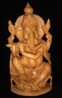 Wooden God Ganesh