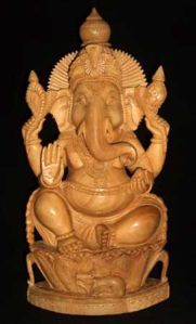 Wooden God Ganesh