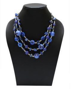 Layered Metal Beads Necklace