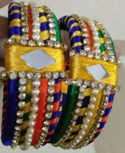 Silk Thread Multicolor Kada Set