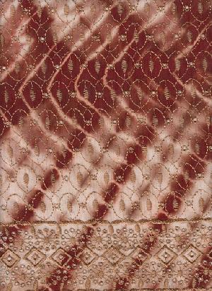Aarya Ethnics Digital Printed Net Embroidered Bleach Fabrics_DN-55