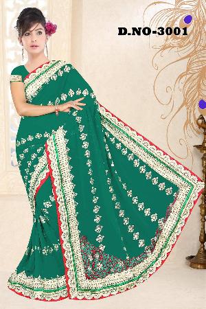 Aarya Ethnics Georgette Embroidered Sarees_DN-3001-D