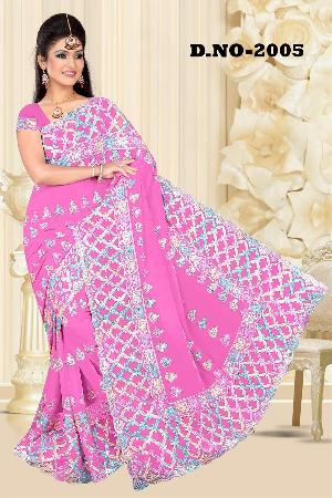 Aarya Ethnics Embroidered Georgette Sares_DN-2005-B