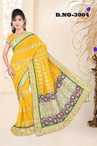 Aarya Ethnics Georgette Embroidered Sarees_DN-3004-B