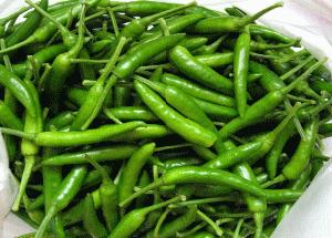 Fresh Green Chilies