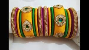 Silk Thread Bangles (yellow)