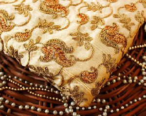 Cotton silk embroidery fabric