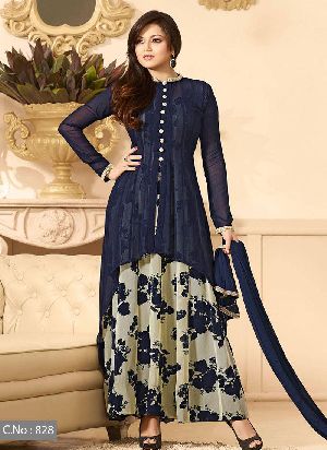 blue Georgette salwar suit