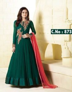 designer green salwar suit