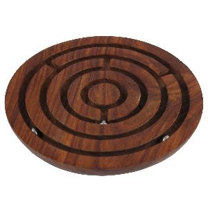 Wooden Labyrinth Ball Maze Puzzle Game Toys