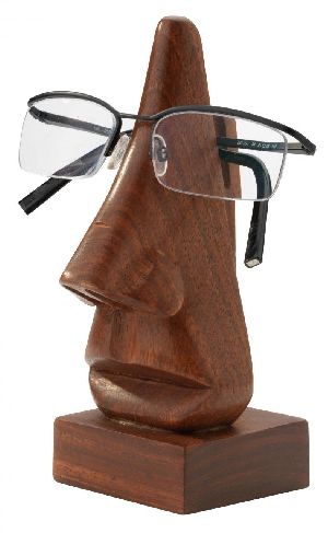 Wooden Stand Nose Shaped Spectacle Eyeglasses