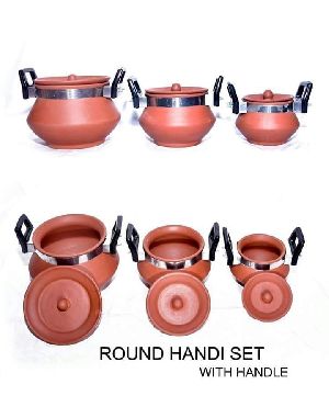 Clay Round Handi Set With Handle
