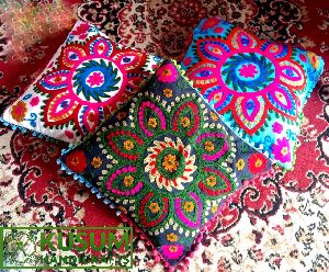 Indian Handmade Embroidered Pillow