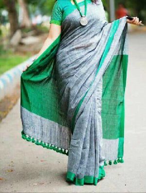 Linen Handloom Sarees