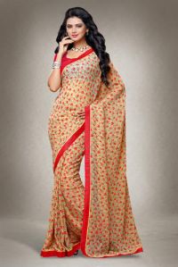 Shaily Floral Print Georgette Saree