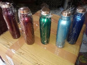 Multi Colour Copper Jointless Water Bottle