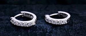 Silver Ladies CZ Bali Earrings