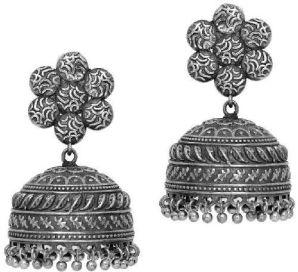 Silver Ladies Oxidised Jhumkas