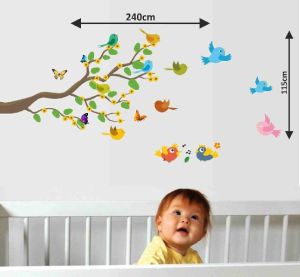 Decor Kafe Branch Butterflies Wall Sticker