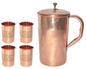 Copper Jug with Tumbler