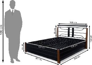 HomeTown Diamond Metal Queen Bed With Storage
