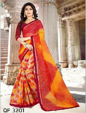 Cotton Bandhej Saree