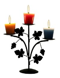 Grape Candle Stand with Candle