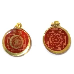 Brass Shree Dhan Laxmi Yantra Pendant