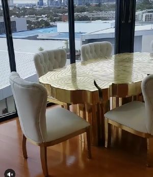 Brass Lacquer Dining Table