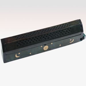 498Green Wood Incense Box