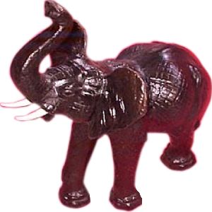 9700 Leather Animal African Elephant statue
