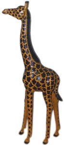 3036 Leather Animal Giraffe statue