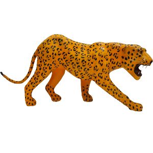 Leather Animal Leopard statue - 3089