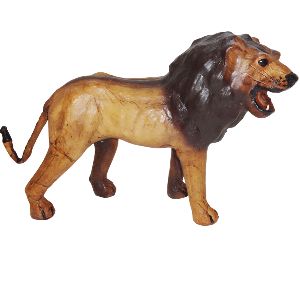 Leather Animal Lion statue