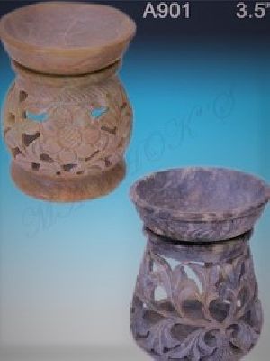Soap Stone Aroma Lamp Set Of 2 - A901