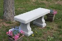 concrete garden bench